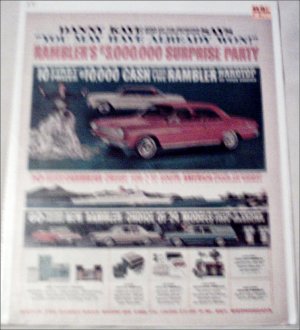 1964 American Motors Rambler 2 dr ht Contest ad featuring Danny Kaye