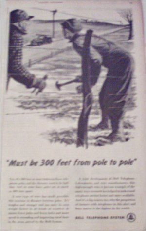 1951 Bell Telephone Pole to Pole ad