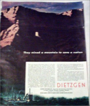 Dietzgen Company Mountain ad