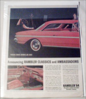 1964 American Motors Rambler Classic & Ambassador Lineup car ad