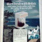 1975 Belair & Belair Filter Longs Cigarette Mr Coffee ad