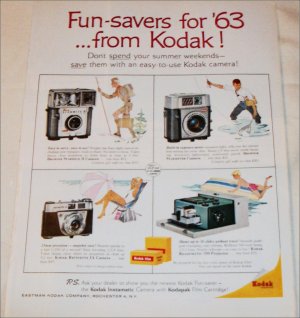 1963 Kodak Funsaver Cameras ad #1