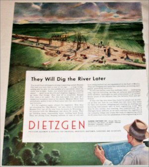 Dietzgen Company Dig the River ad