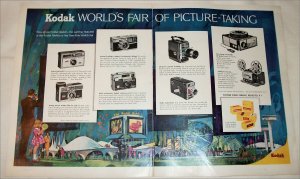 1964 Kodak Cameras New York's Worlds Fair ad