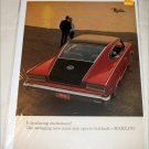 1965 American Motors Rambler Marlin Excitement car ad red & black