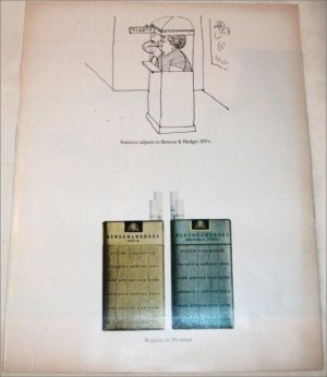 1969 Benson & Hedges 100's Cigarette ad