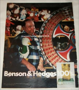 1971 Benson & Hedges 100's Cigarette Carnival ad