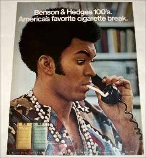 1971 Benson & Hedges 100's Cigarette Telephone ad