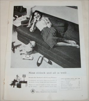 Bell Telephone Nine Oclock ad