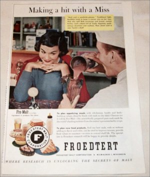 1957 Froedtert Malt Corporation ad