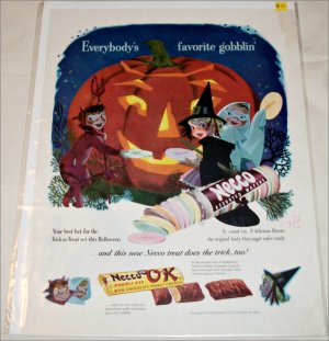 Necco Assorted Wafers Halloween ad