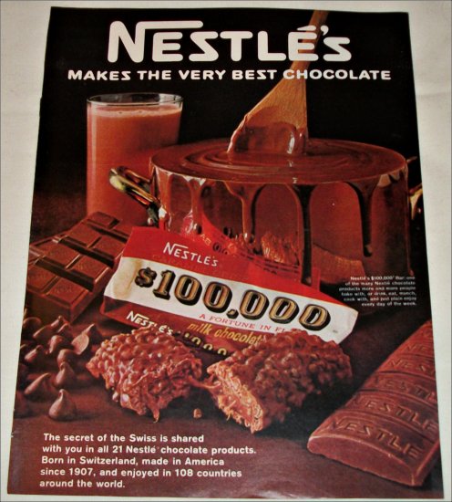 1968 Nestle's $100,000 Candy Bar ad
