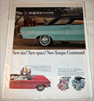 1965 American Motors Rambler Classic 770 2 dr ht car ad blue & black