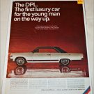 1966 American Motors Ambassador DPL 2 dr ht car ad white & black