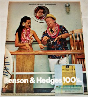 1971 Benson & Hedges 100's Cigarette Cruise ad