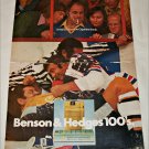 1971 Benson & Hedges 100's Cigarette Hockey ad