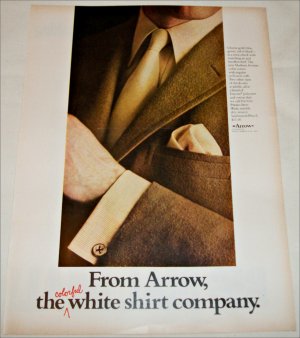 1968 Arrow Madison Avenue Collar Shirt ad tan