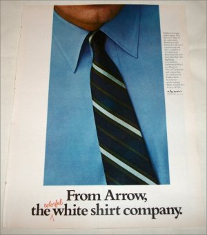 1968 Arrow Madison Avenue Collar Shirt ad blue