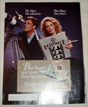 1985 Benson & Hedges 100's Cigarette ad