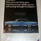 1966 American Motors Ambassador DPL 2 dr ht car ad blue & black