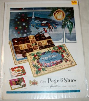 1957 Page & Shaw Par Excellence Chocolates Christmas ad
