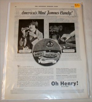 1925 Oh Henry Candy Bar ad