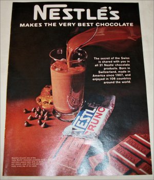 1968 Nestles Crunch Candy Bar ad