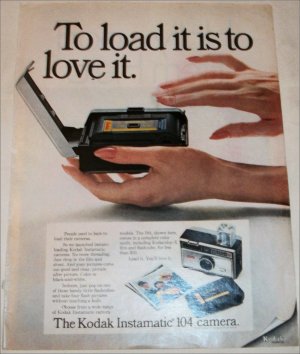 1968 Kodak Instamatic 104 Camera Loading ad