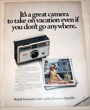 1968 Kodak Instamatic 104 Camera Vacation ad