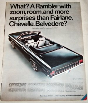 1966 American Motors Rambler Classic convertible car ad