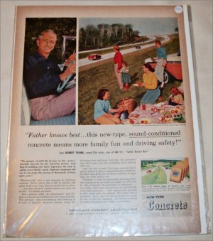 Portland Cement Association ad featuring Robert Young