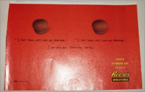 1995 Reese's Minatures Candy ad