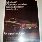 1966 American Motors Rambler Marlin Car ad brown