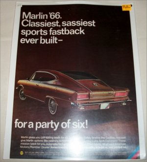 1966 American Motors Rambler Marlin Car ad brown