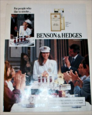 1989 Benson & Hedges 100's Cigarette Cruise Ship ad