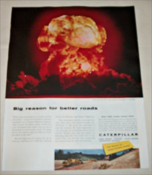 1957 Caterpillar Atomic Blast ad