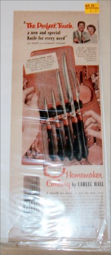 Carvell Hall Cutlery ad featuring Ozzie & Harriet