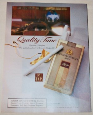 1991 Benson & Hedges 100's Cigarette ad