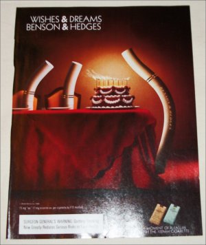 1998 Benson & Hedges 100's Cigarette ad