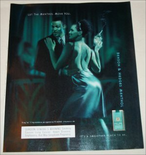 1999 Benson & Hedges 100's Cigarette ad