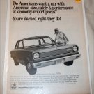 1967 American Motors Rambler American 220 2 dr sedan car ad