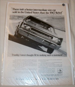 1967 American Motors Rebel SST 2 dr ht car ad b&w