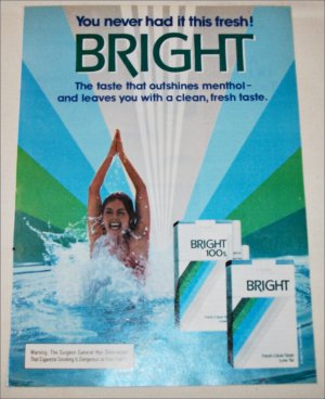 1983 Bright Cigarette Swimming Girl ad