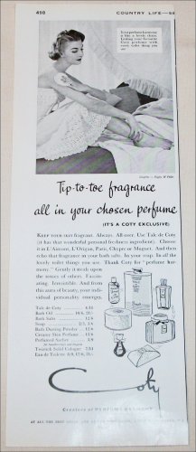 1956 Coty Perfume ad from Great Britain