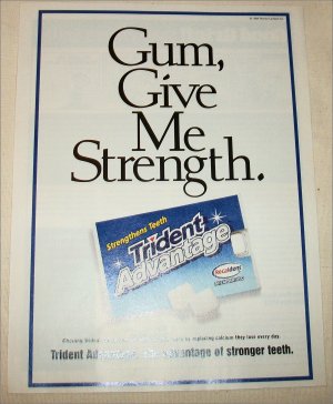 1999 Trident Advantage Gum ad