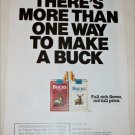 1990 Bucks Cigarette More Than One way To Make A Buck ad