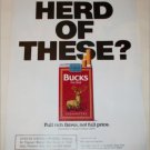 1990 Bucks Cigarette Herd Of These ad