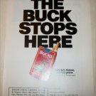 1990 Bucks Cigarette The Buck Stops Here ad