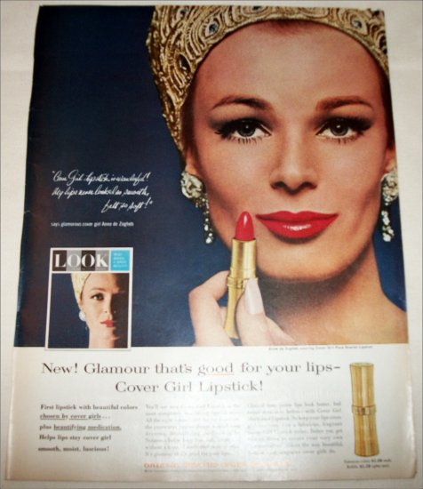 Cover Girl Lipstick Ad Featuring Anne De Zogheb