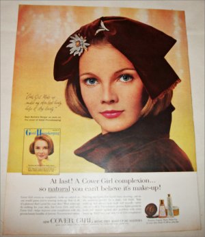 1965 Cover Girl Makeup ad featuring Barbara Berger